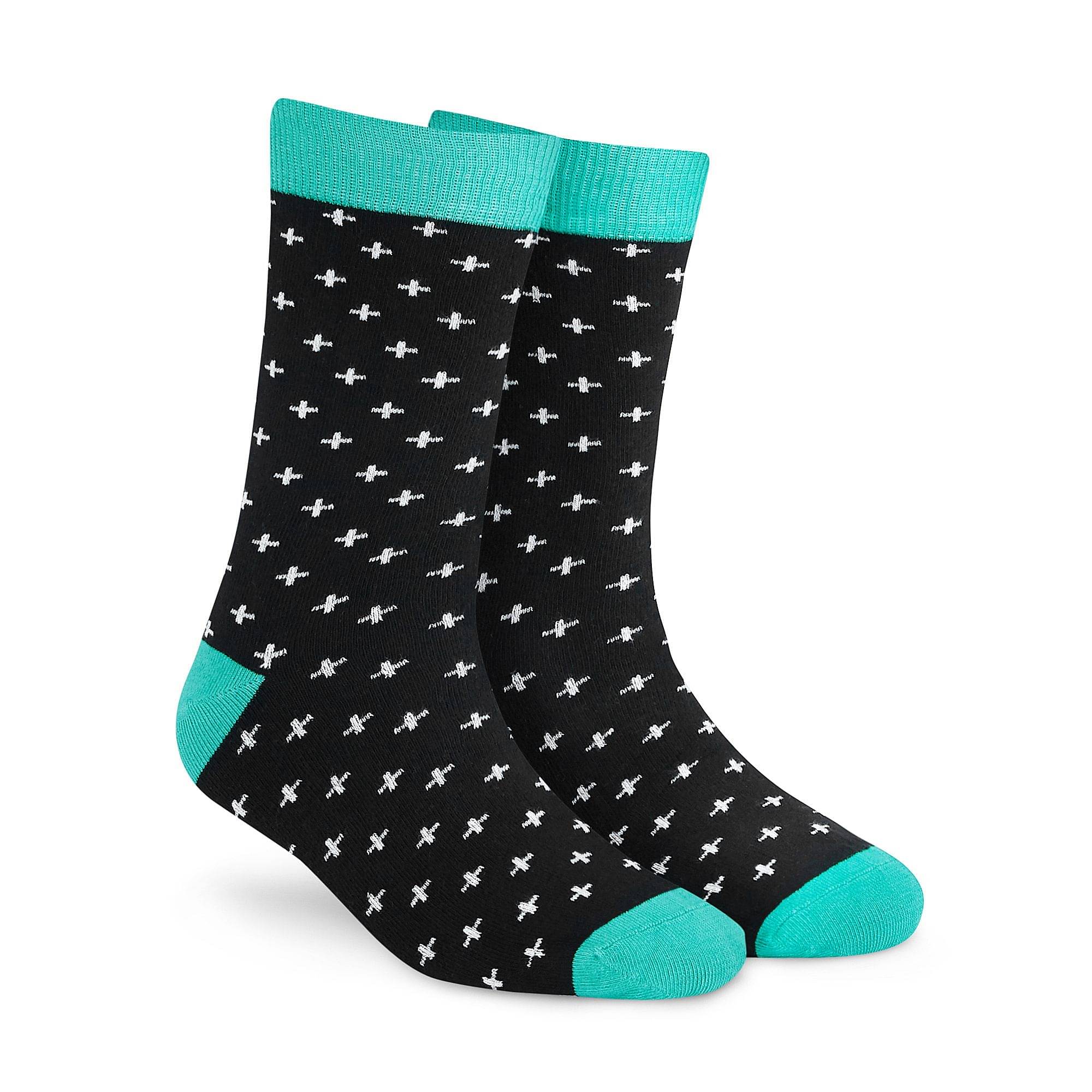     			Dynamocks Black Full Length Socks Pack of 1