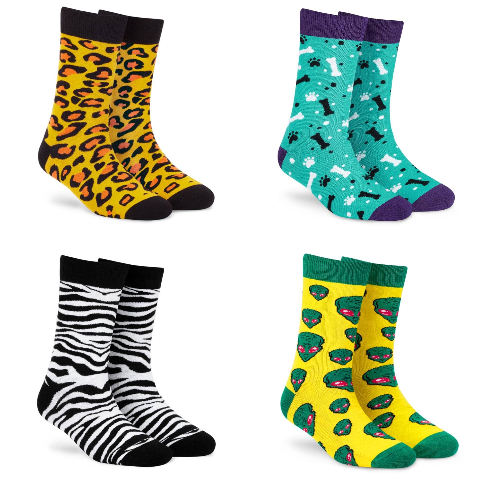     			Dynamocks Multi Full Length Socks Pack of 4