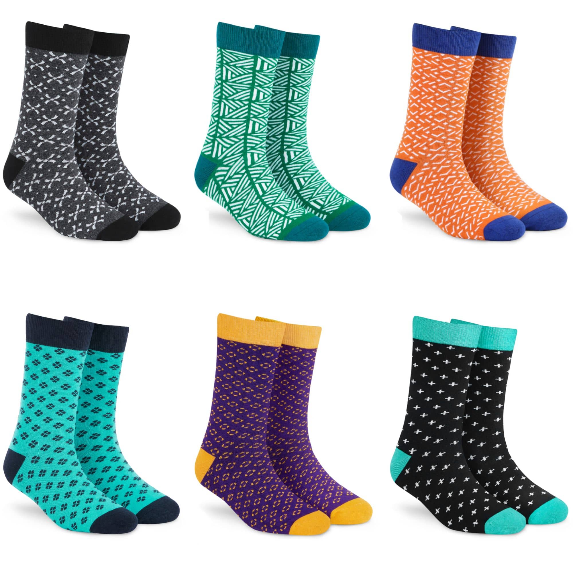 Dynamocks Multi Full Length Socks Pack of 6 - Socks | Buy online on ZillyBuy