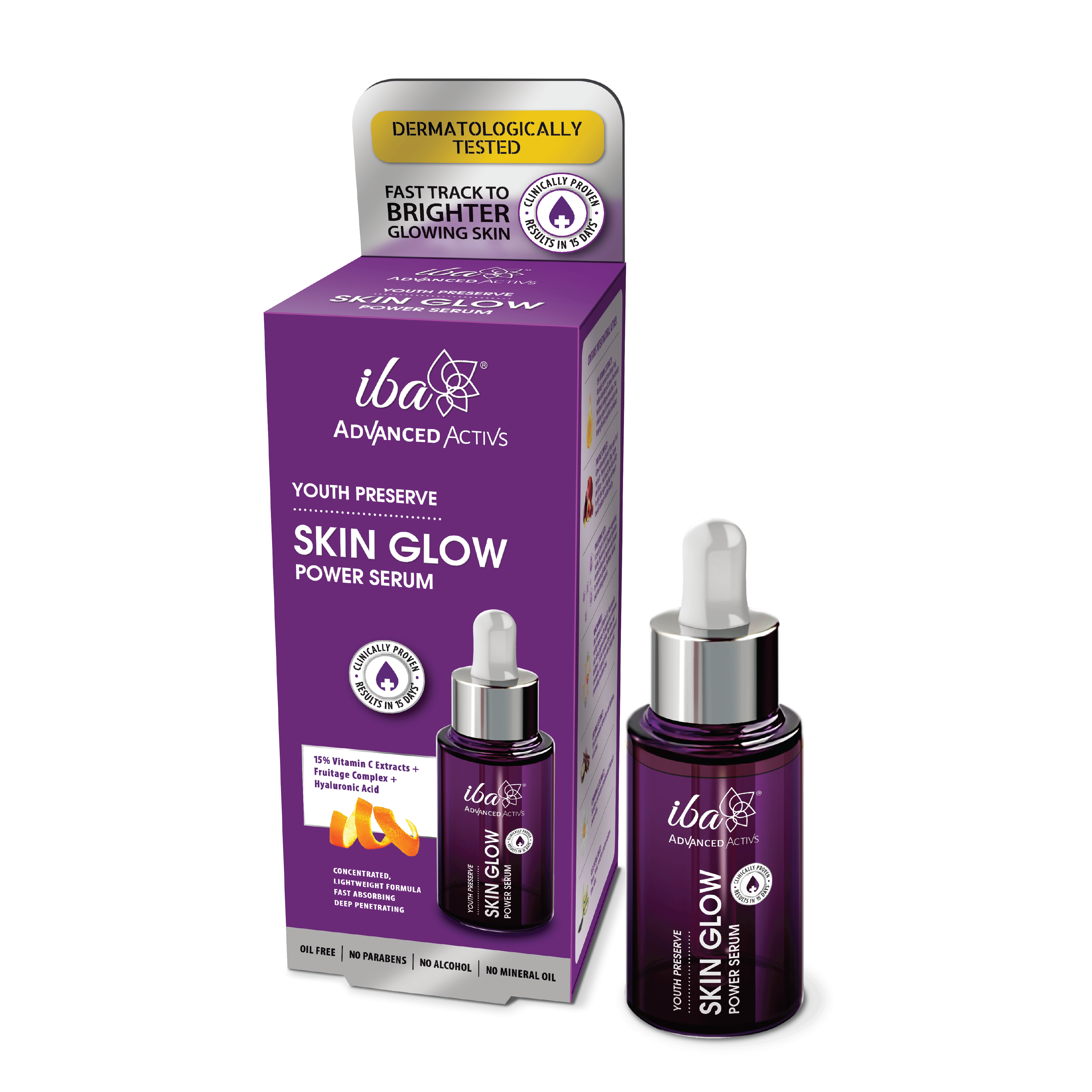     			Iba Advanced Activs Youth Preserve Skin Glow Power Serum, 30ml, With Vitamin C Extracts (Pack of 1)