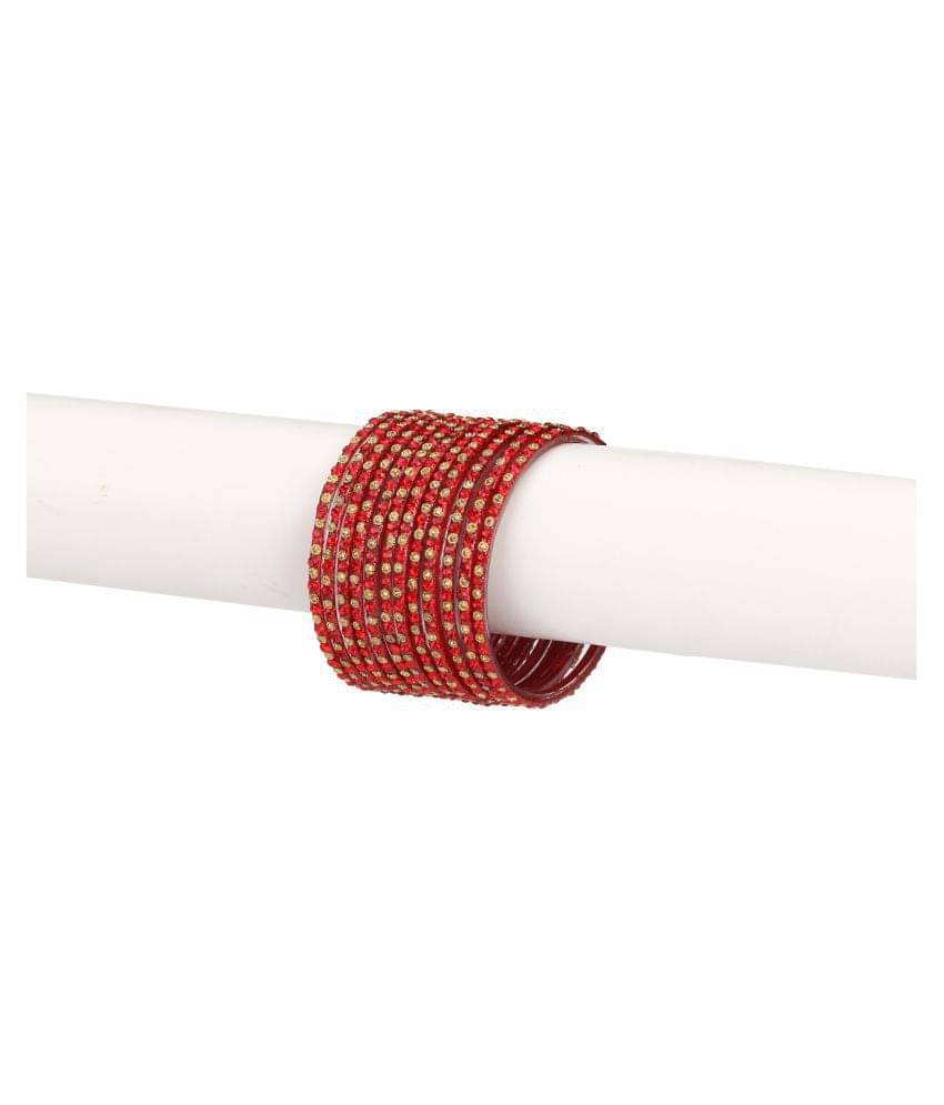     			AFAST Designer Colorful Collection Purple 12 Fashion Bangle Set Ornamented With Exclusive Beads-GD1
