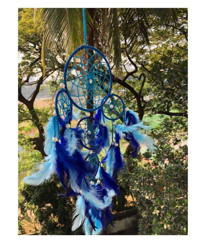 Dream Catcher ~ Blue 4 Tier ~ Handmade Feather Blue Dream Catcher Dream Catcher ~ Blue 4 Tier ~ Handmade Feather Blue Dream Catcher