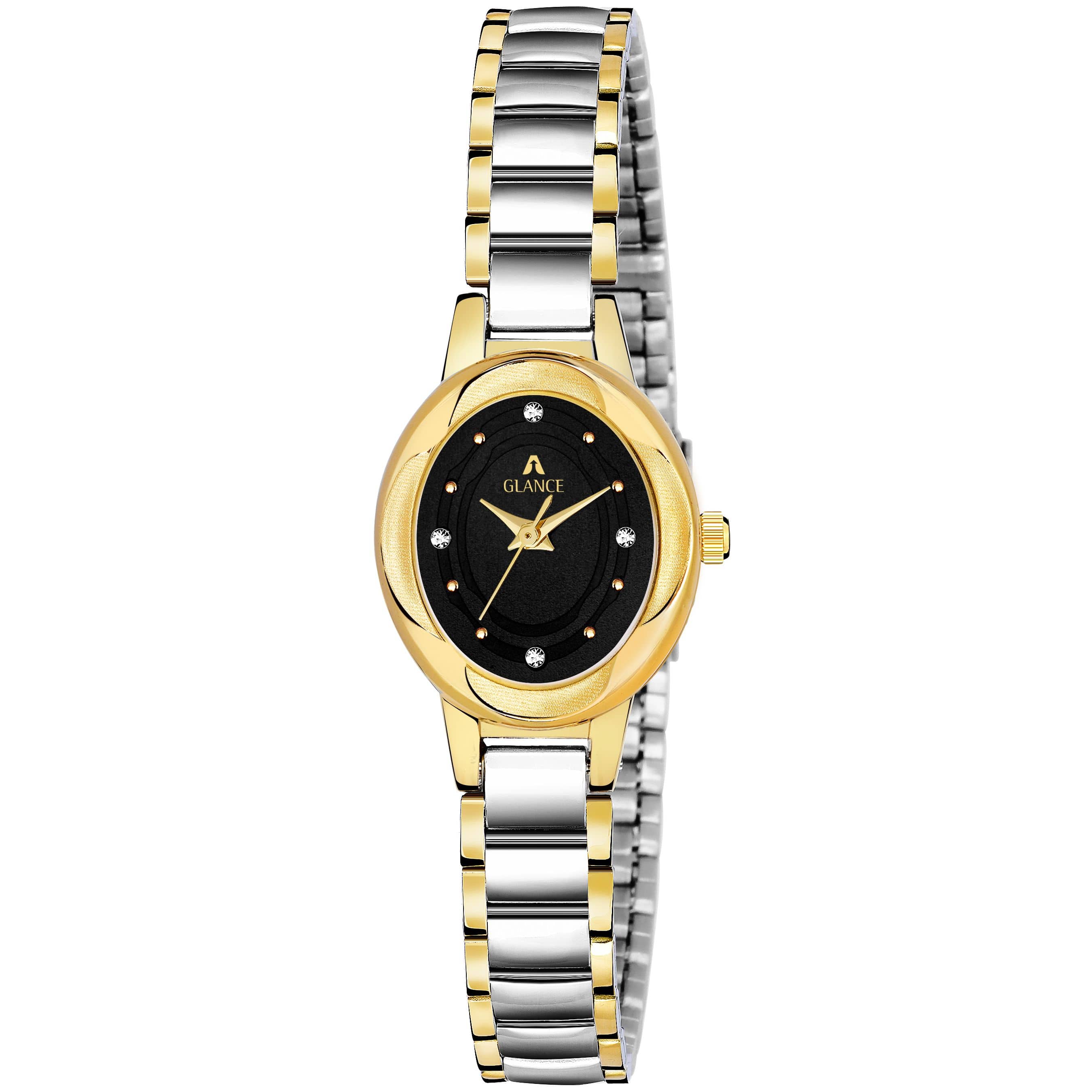 Aglance Stainless Steel Oval Womens Watch