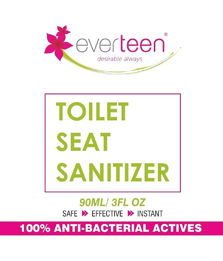 everteen Instant Toilet Seat Sanitizer Spray for Feminine Hygiene in Women - 2 Packs (90ml Each)