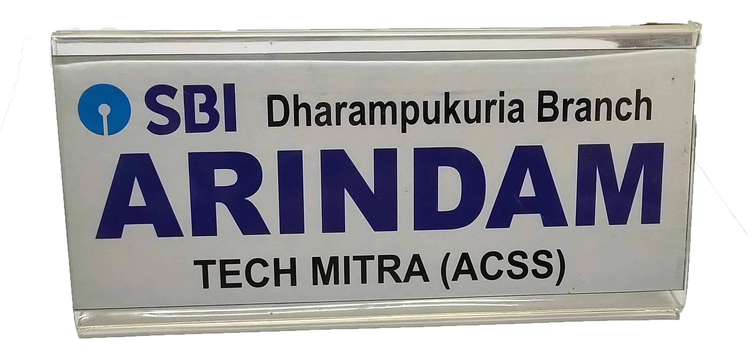     			Dey's stationery store  6  inch name plate ( pack of 1 Pcs )  (transparent, clear)