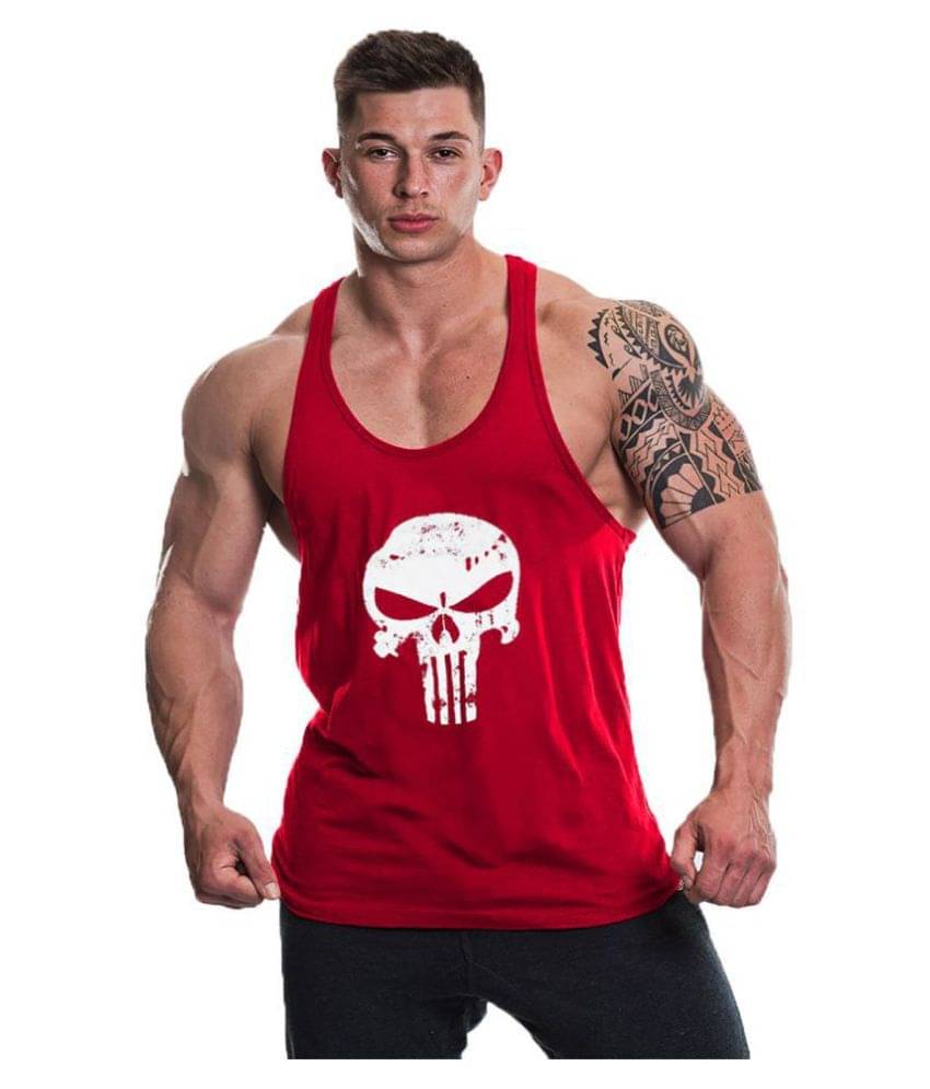 THE BLAZZE Red Sleeveless Vests Single     			THE BLAZZE Red Sleeveless Vests Single