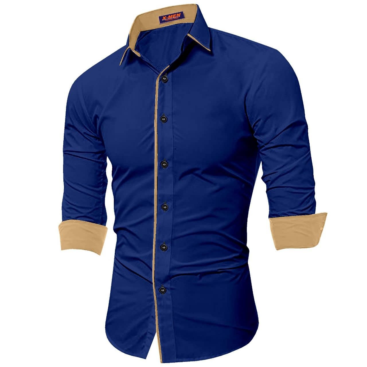 SUR-T 100 Percent Cotton Navy Solids Shirt