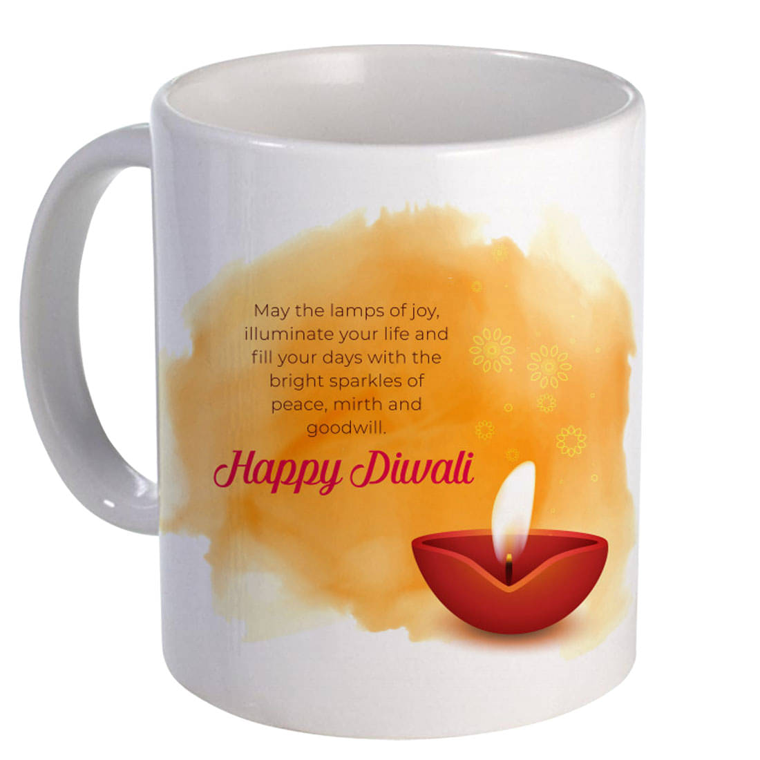 COLOR YARD artistic diwali background with diya orange Ceramic Coffee Mug 1 Pcs 385 mL COLOR YARD artistic diwali background with diya orange Ceramic Coffee Mug 1 Pcs 385 mL