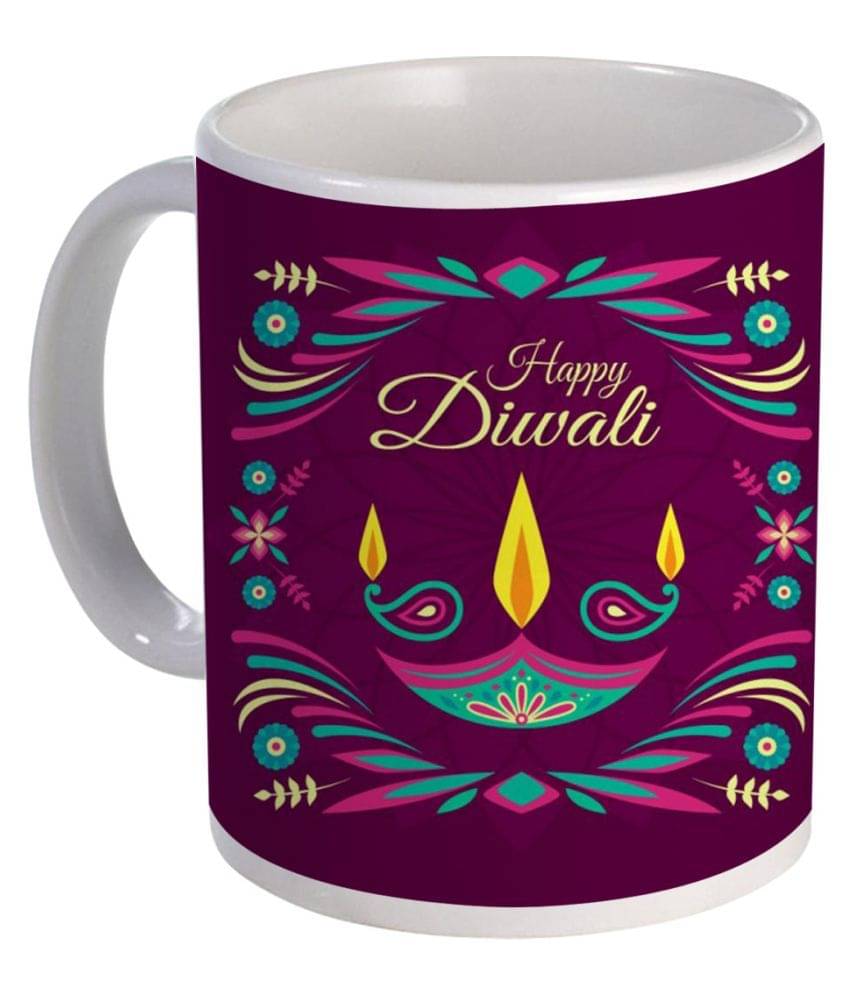 COLOR YARD colorful abstract happy diwali background design Ceramic Coffee Mug 1 Pcs 385 mL COLOR YARD colorful abstract happy diwali background design Ceramic Coffee Mug 1 Pcs 385 mL