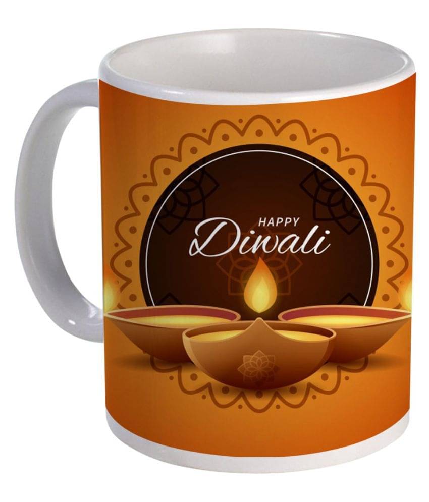 COLOR YARD happy diwali background with candles design Ceramic Coffee Mug 1 Pcs 385 mL COLOR YARD happy diwali background with candles design Ceramic Coffee Mug 1 Pcs 385 mL