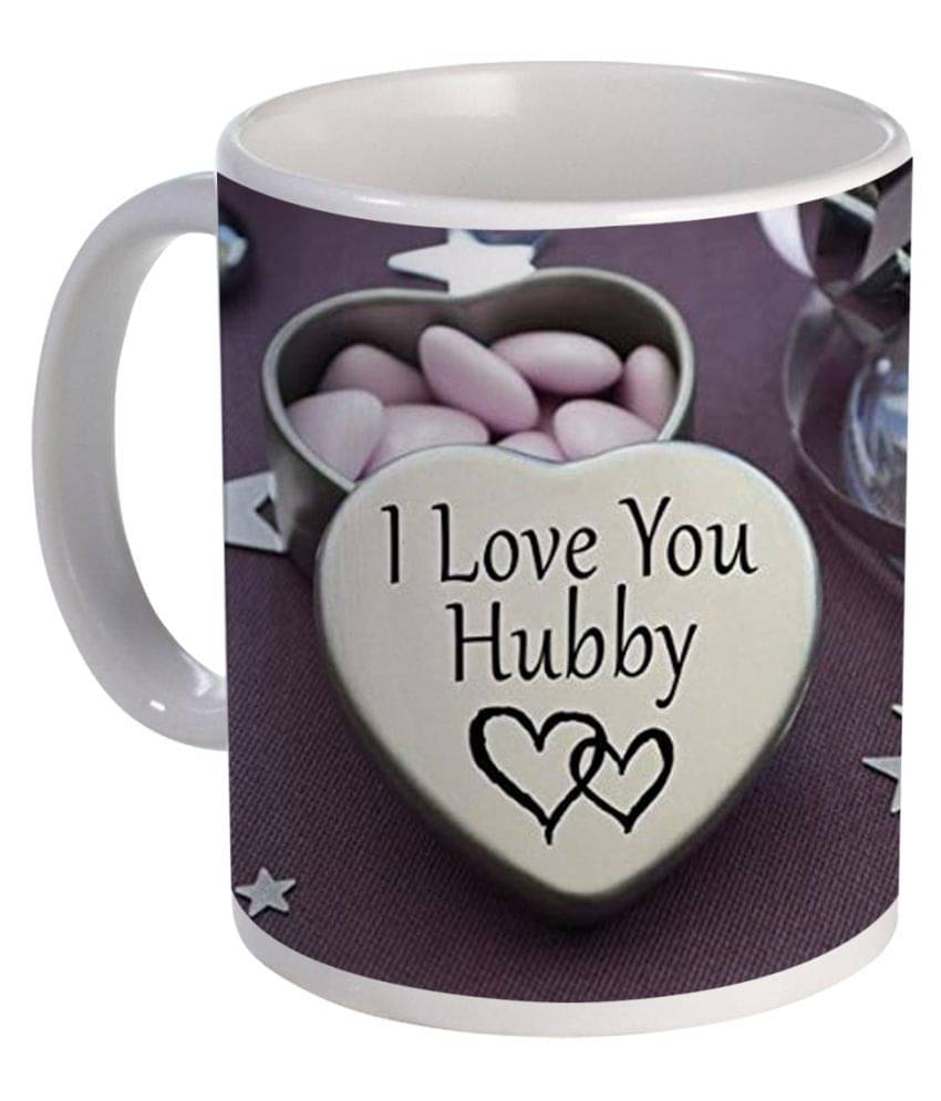     			COLOR YARD I love you hubby Ceramic Coffee Mug 320 mL ( Pack of 1 )