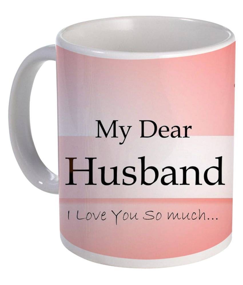 COLOR YARD dear hushand I love Ceramic Coffee Mug 320 mL ( Pack of 1 ) COLOR YARD dear hushand I love Ceramic Coffee Mug 320 mL ( Pack of 1 )