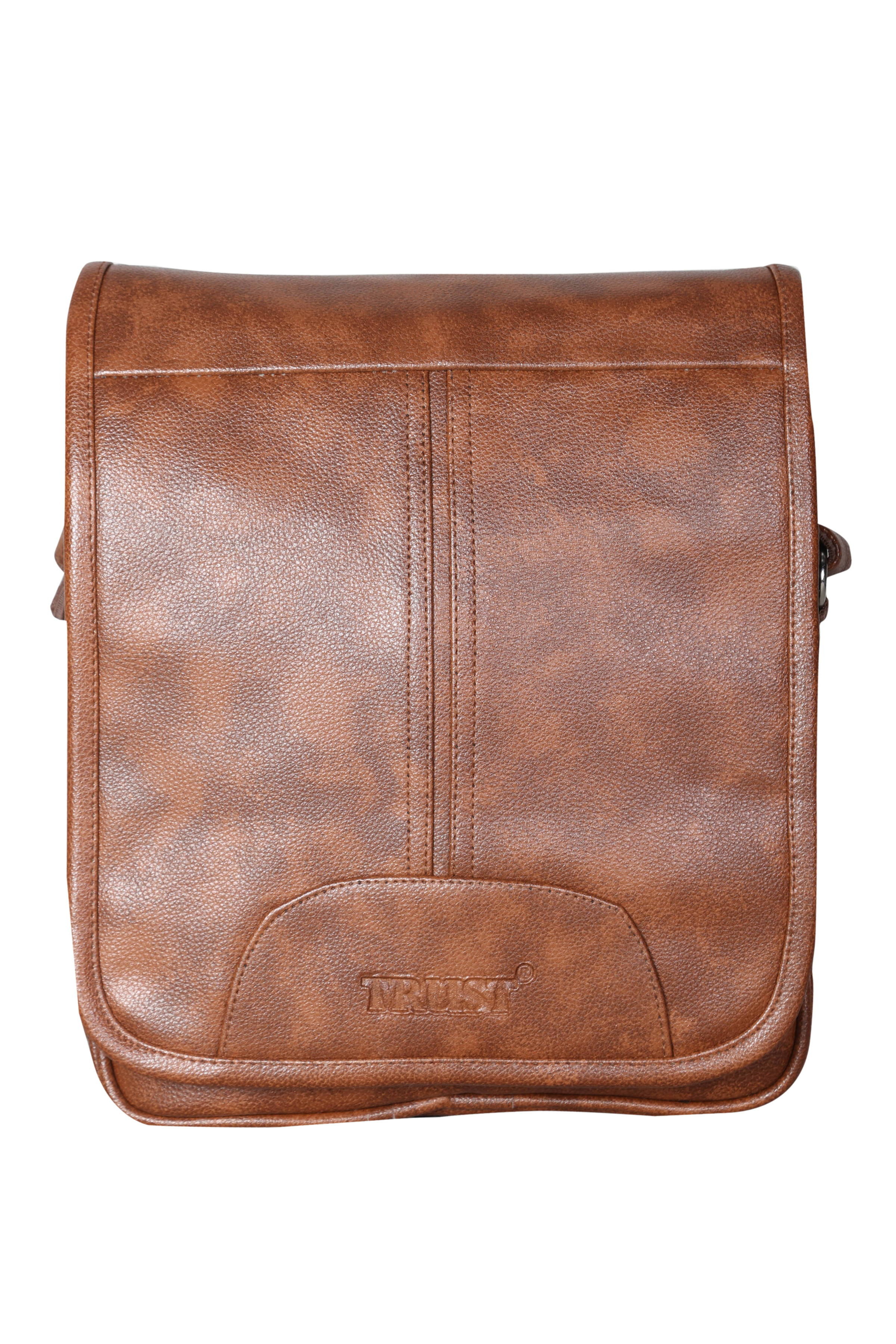     			Trust Tan P.U. Casual Messenger Bag
