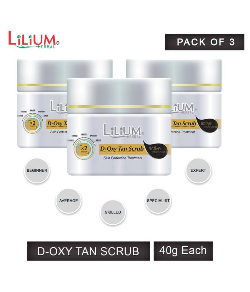 Lilium D Oxy Tan Scrub 40g | Tan Removal Exfoliating & Lighten Acne Marks Pack Of 3) Lilium D Oxy Tan Scrub 40g | Tan Removal Exfoliating & Lighten Acne Marks Pack Of 3)