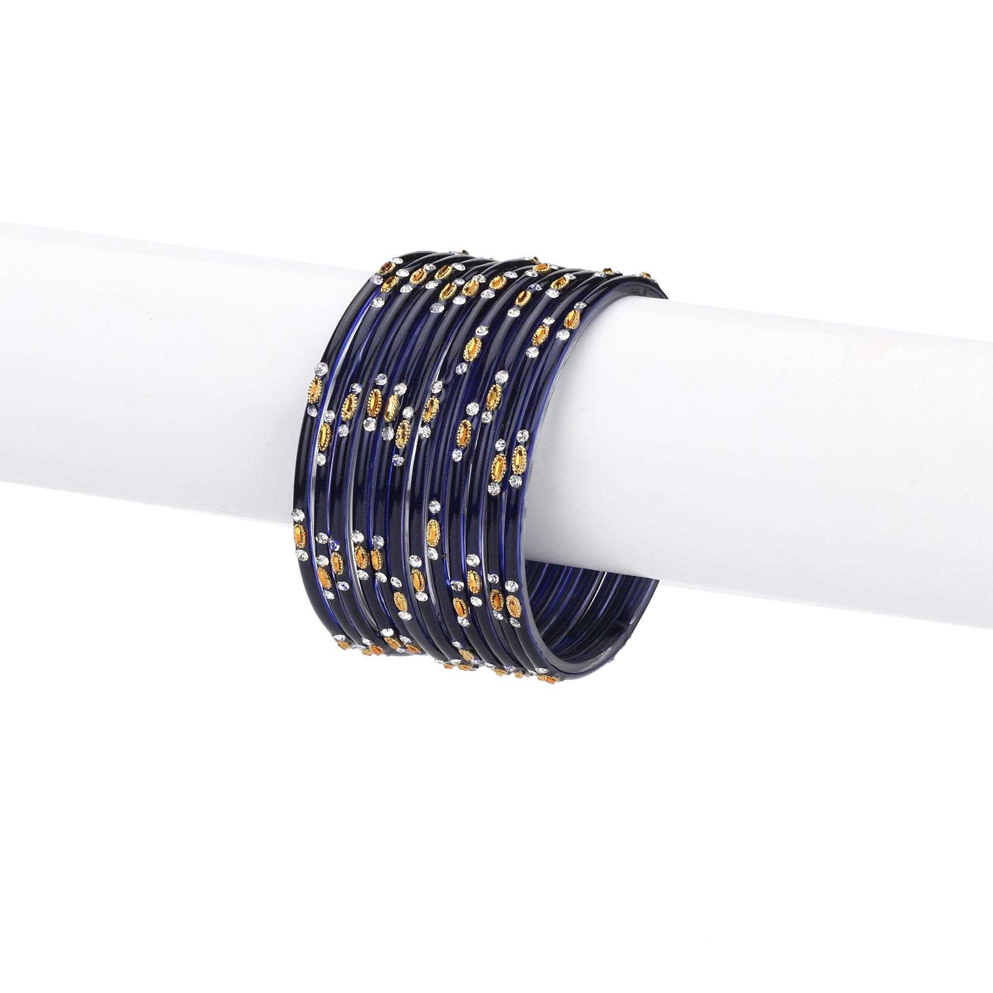 Afast Designer Colorful Collection Blue 12 Fashion Bangle Set Ornamented With Exclusive Beads-GV1.d Afast Designer Colorful Collection Blue 12 Fashion Bangle Set Ornamented With Exclusive Beads-GV1.d