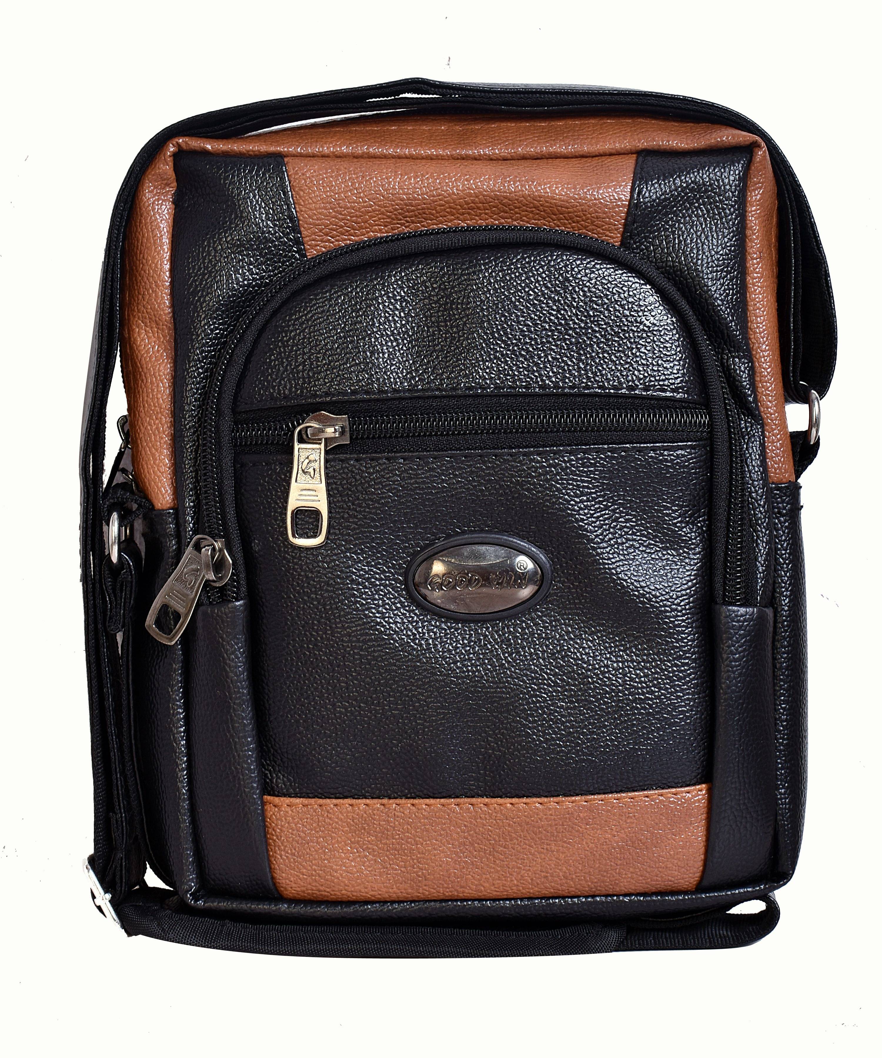     			Goodwin Black P.U. Office Messenger Bag