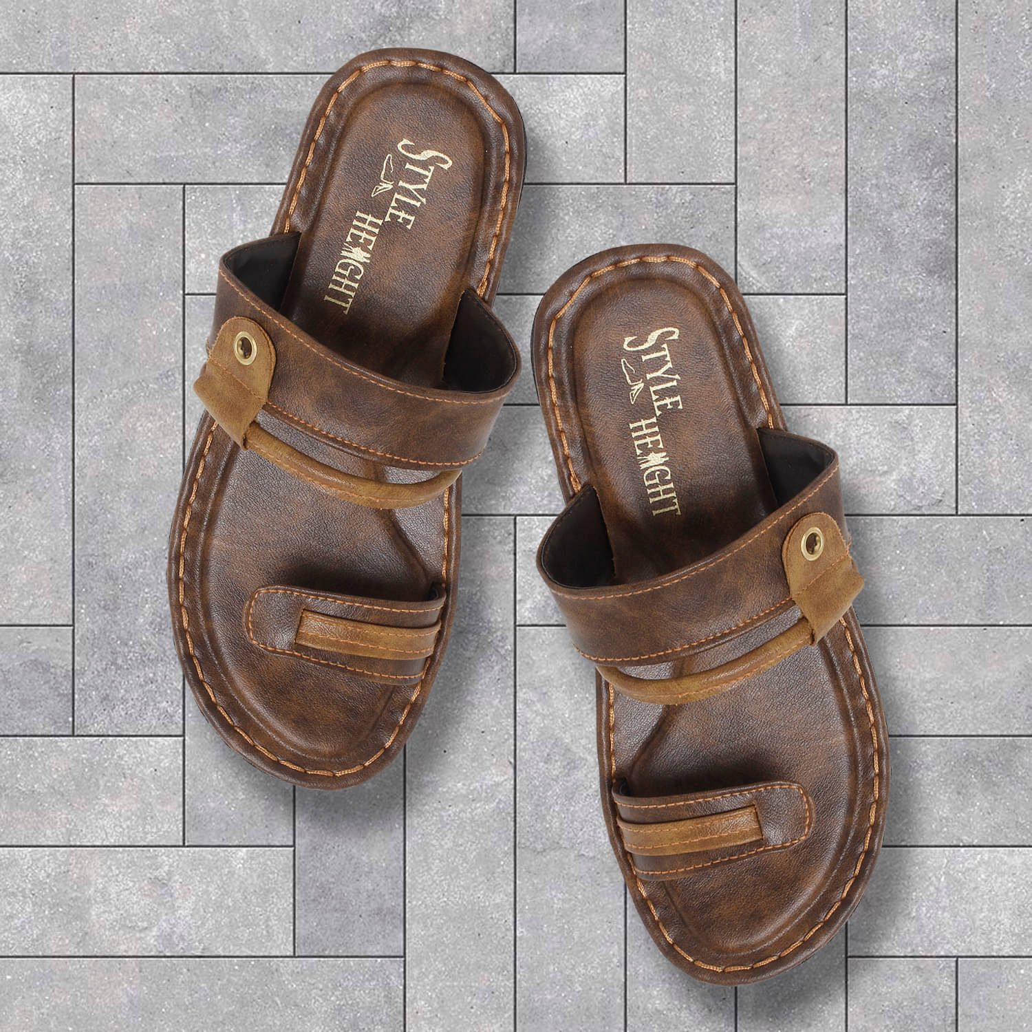     			Style Height Beige Thong Flip Flop