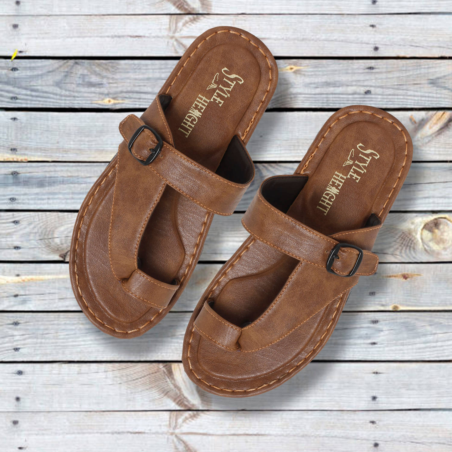     			Style Height Brown Thong Flip Flop