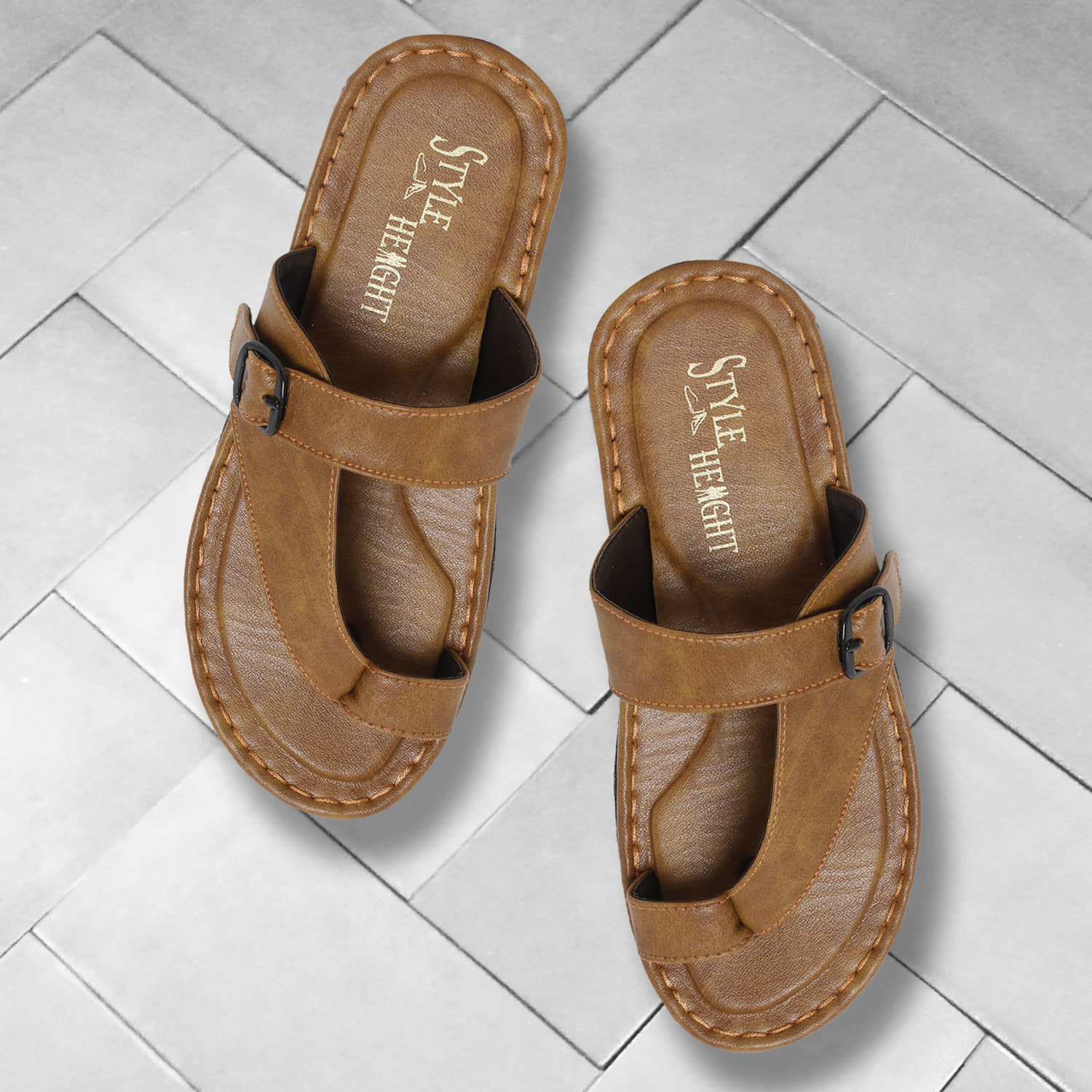 Style Height Tan Thong Flip Flop