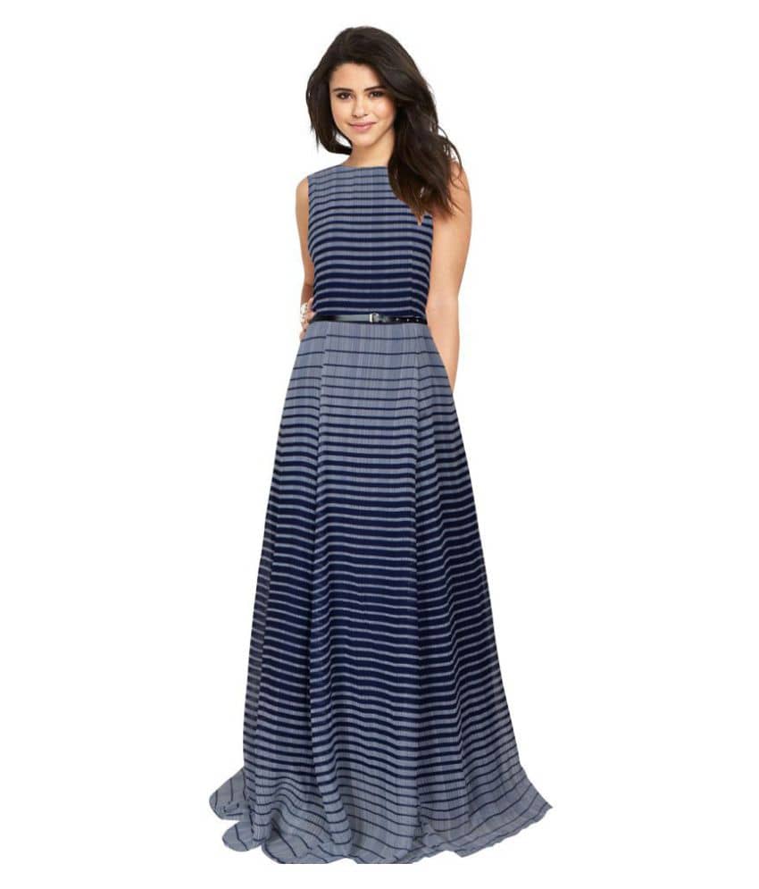 Dream Beauty Fashion Women Georgette ( Blue )