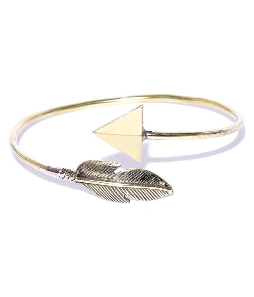 Priyassi Germen Silver Hand Cuff Bracelets for Girls(Golden) Priyassi Germen Silver Hand Cuff Bracelets for Girls(Golden)