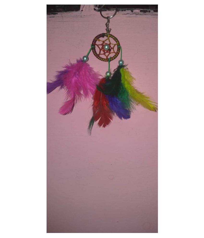new lucky Feather Multicolour Dream Catcher - Pack of 1 ( 10 X 3 cms ) new lucky Feather Multicolour Dream Catcher - Pack of 1 ( 10 X 3 cms )