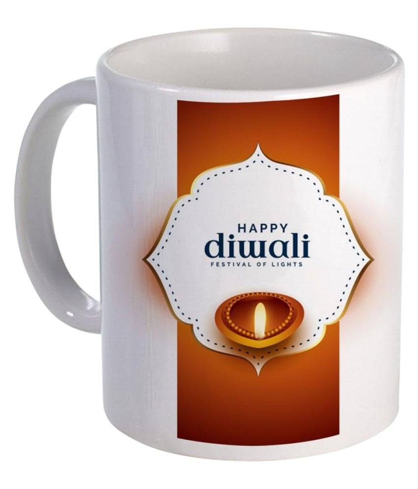 COLOR YARD best happy diwali festival of lights design Ceramic Coffee Mug 1 Pcs 320 mL COLOR YARD best happy diwali festival of lights design Ceramic Coffee Mug 1 Pcs 320 mL