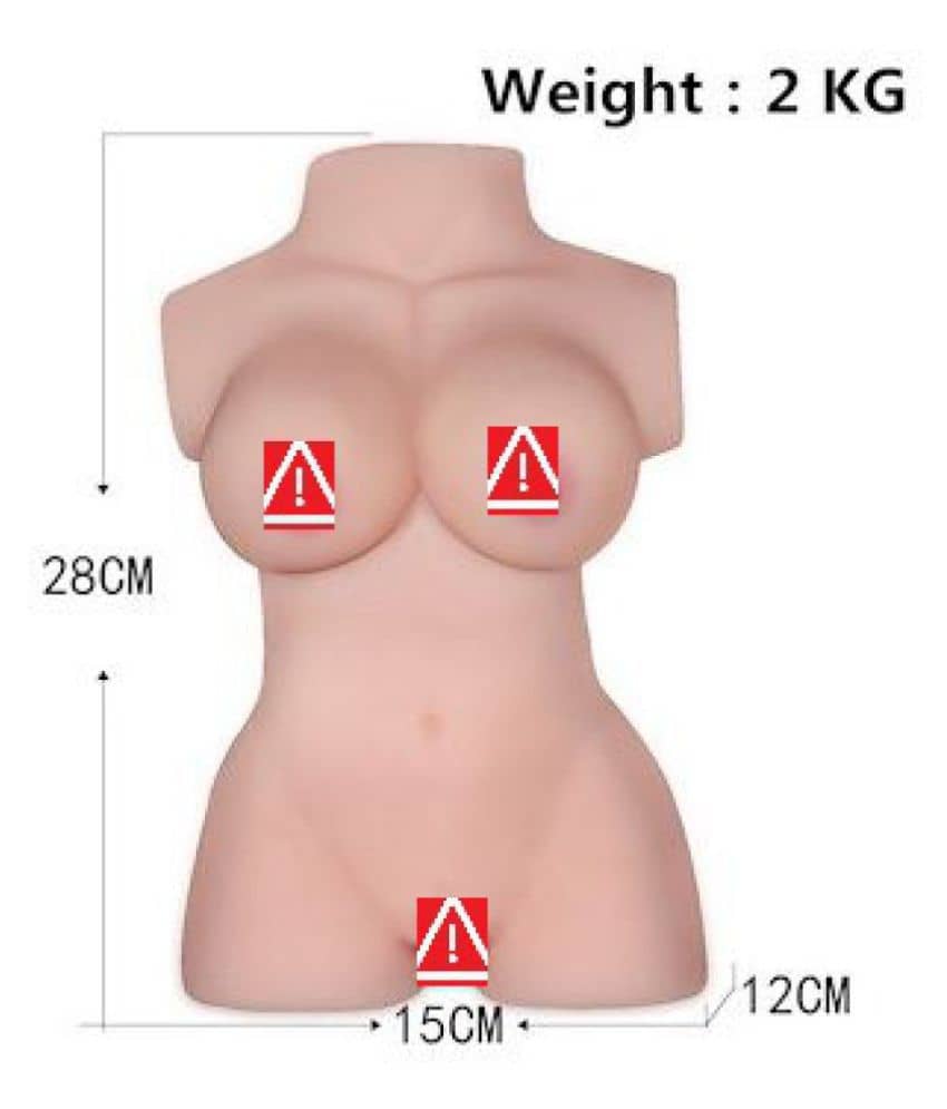 Half Body Silicone Sex Doll Realistic Ass and Pussy Male Sex Toy