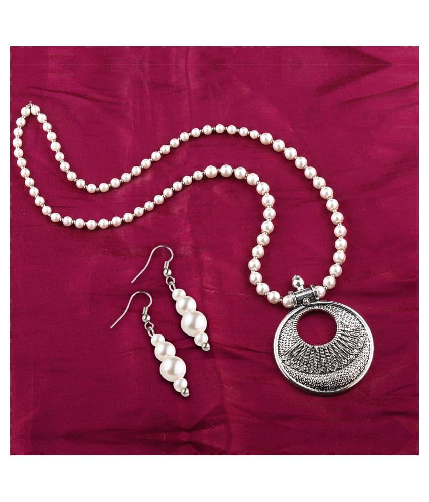 Silver Shine Alloy Silver Contemporary/Fashion Antique Necklaces Set