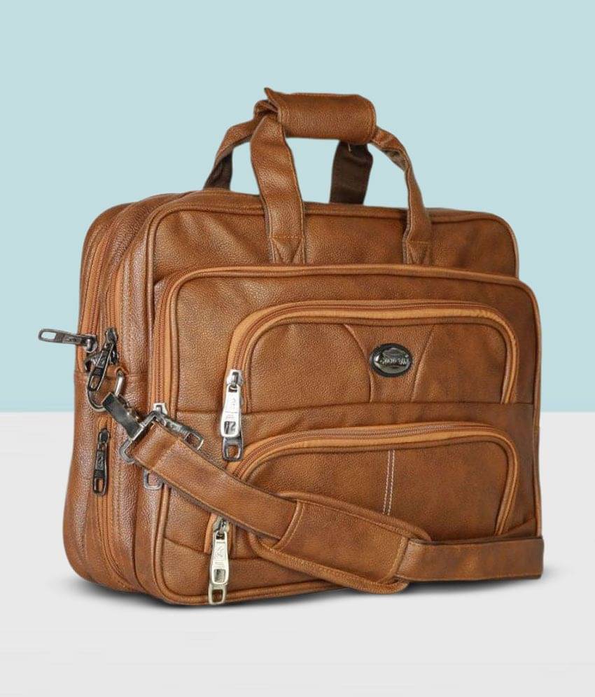    			Goodwin Tan P.U. Office Bag