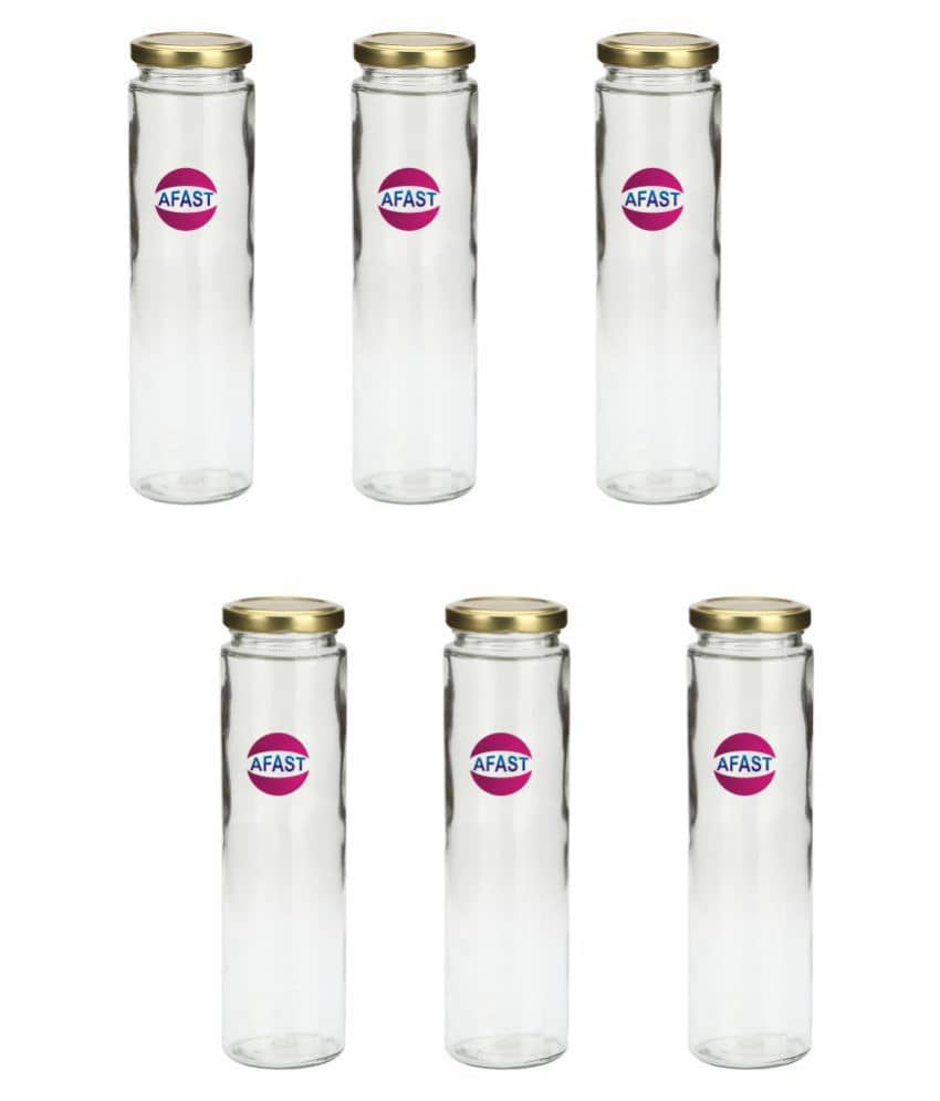 Somil Glass Container, Transparent, Pack Of 6, 500 ml