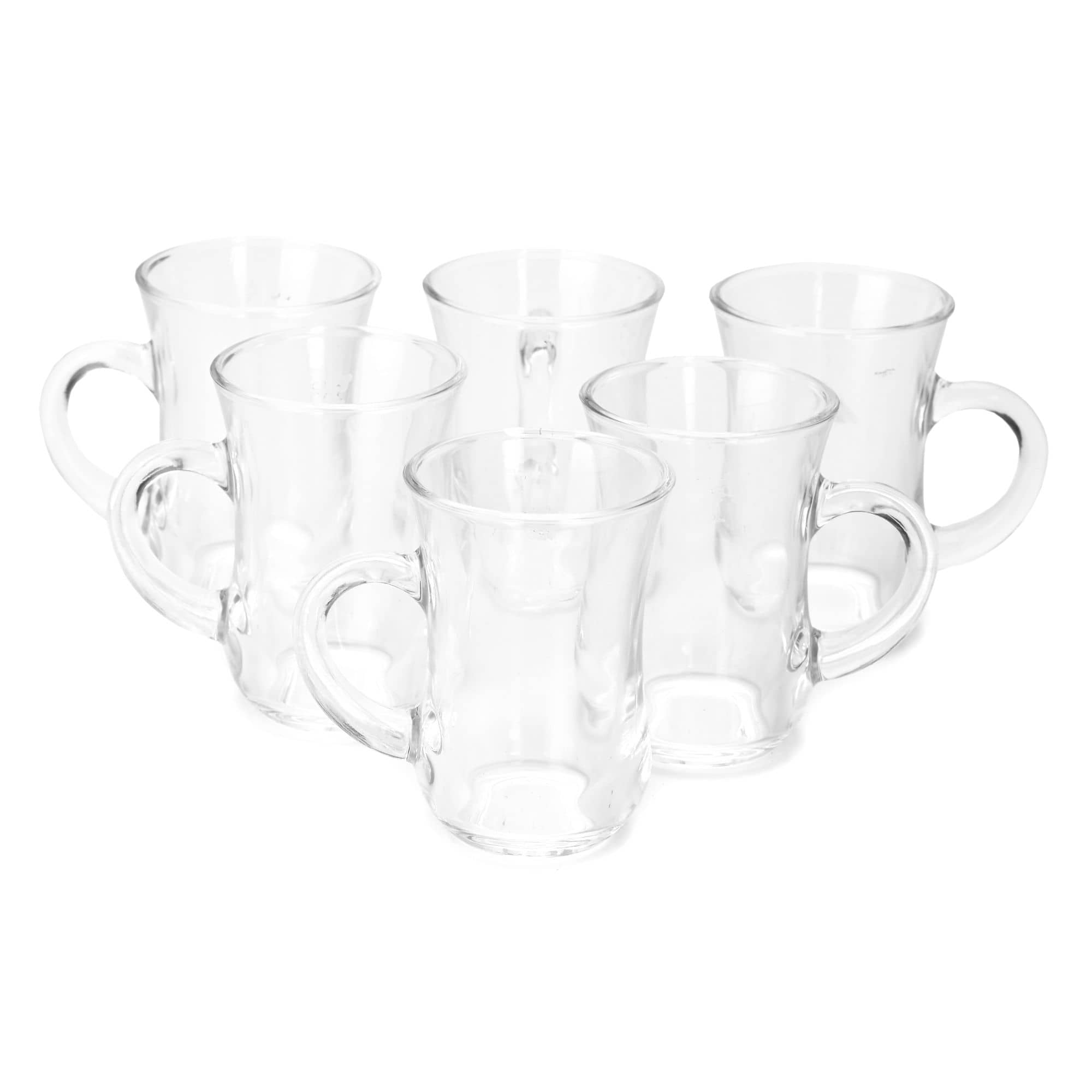 Somil Glass Tea Cup, Transparent, Pack Of 6, 180 ml