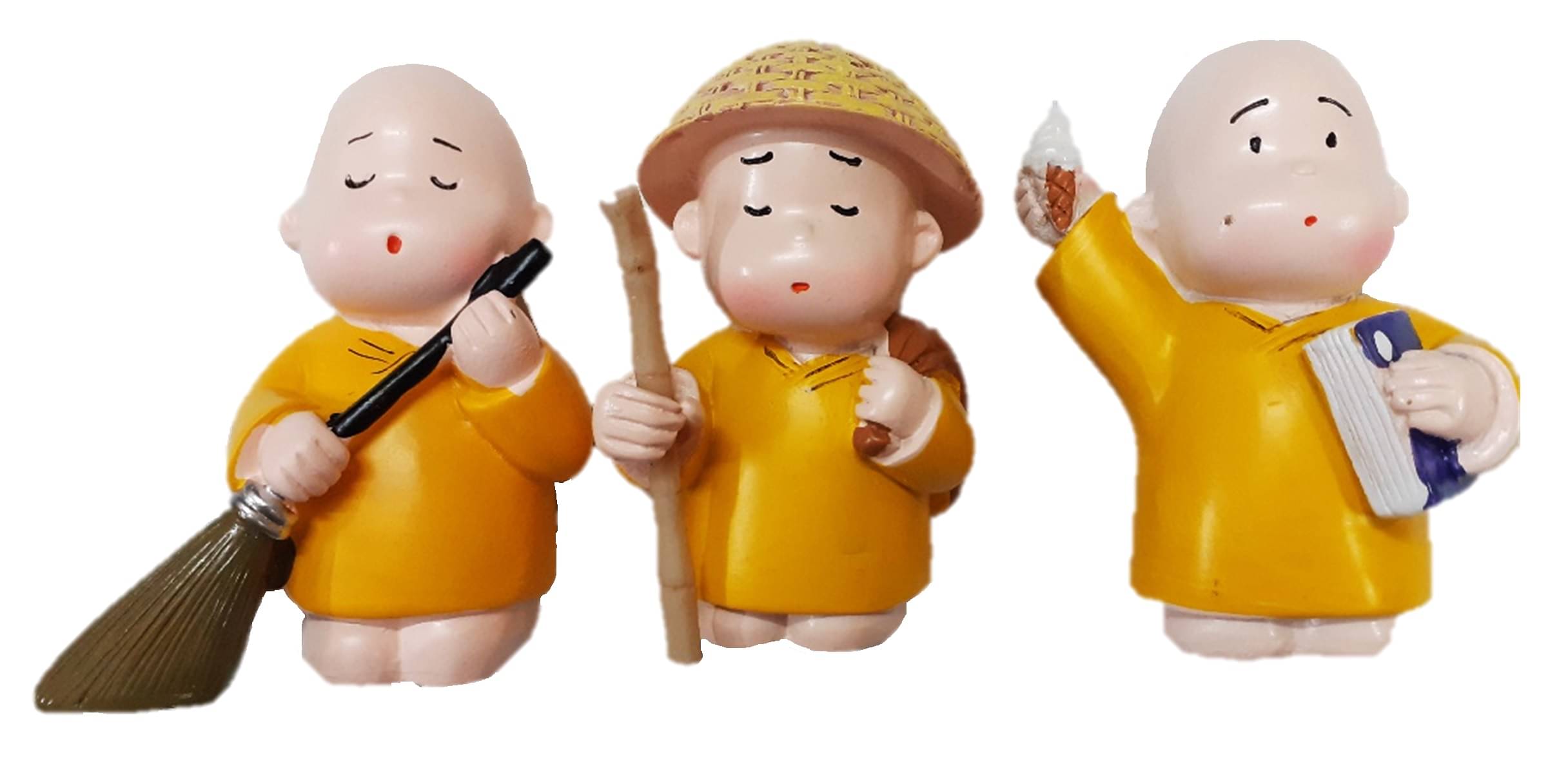     			Spreading Smiles Yellow Resin Table Decorative Miniature - Pack of 3