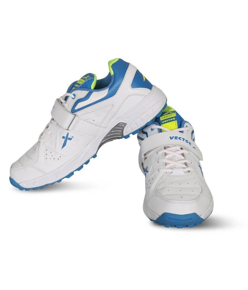     			Vector X CKT-200 Cricket Shoes for Men's (White-Blue-Green)