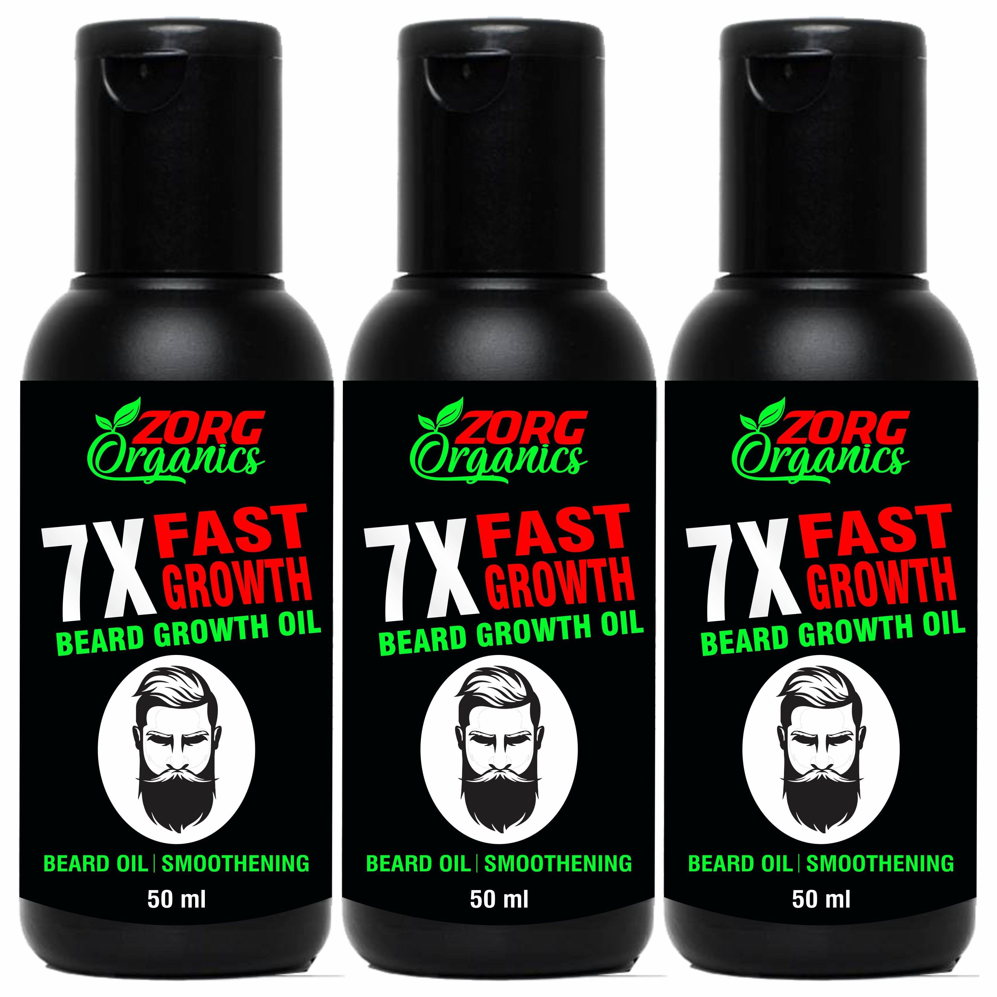 Zorg Organics 7X Growth Beard Oil Hair Oil 150 ml Pack of 3 Zorg Organics 7X Growth Beard Oil Hair Oil 150 ml Pack of 3