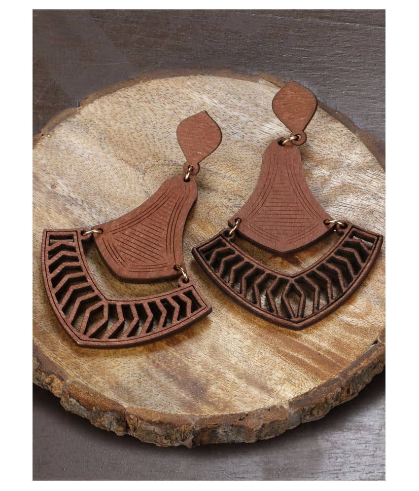 Prita's Wooden Earring For Girls/Women - Earrings | Buy online on ZillyBuy