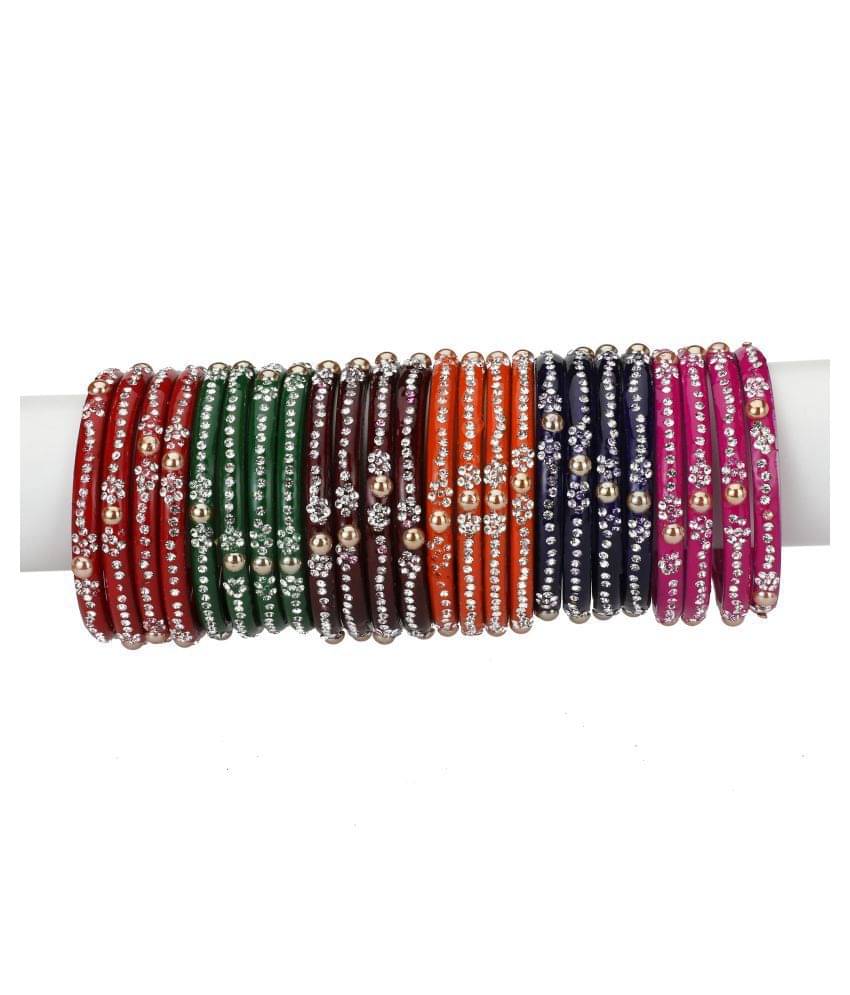 Afast Designer Matching Color Fashionable Bangle Set Combo Hand Decorative Set Of 24 Afast Designer Matching Color Fashionable Bangle Set Combo Hand Decorative Set Of 24