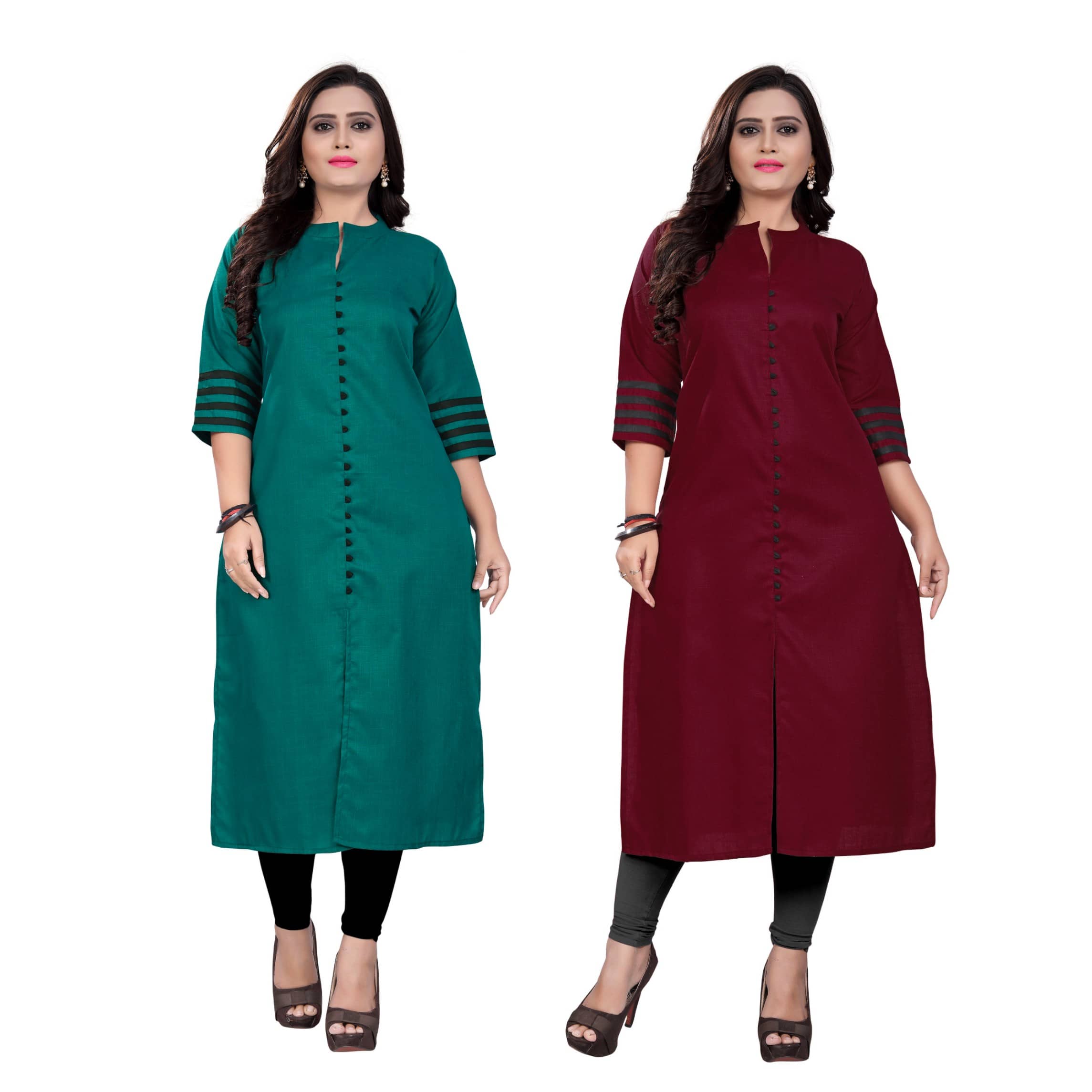 Shagun Multicolor Cotton Front Slit Kurti - Kurtis, Tunics | Buy online on ZillyBuy