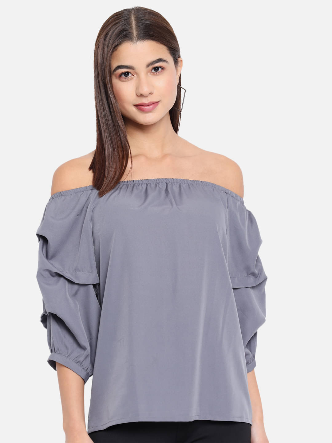 ALL WAYS YOU Women's Polyester Regular Top ( Grey ) ALL WAYS YOU Women's Polyester Regular Top ( Grey )