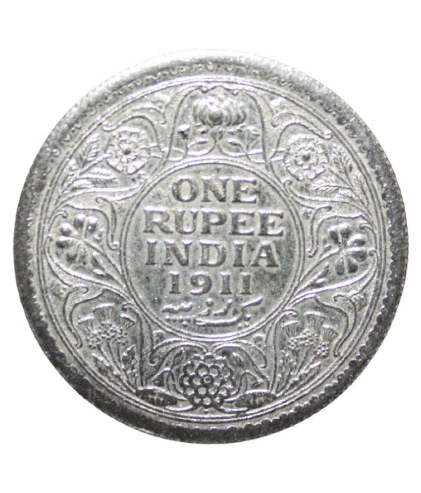 Flipster - 1 Rupee 1911 5th King George india Silverplated Fancy Rare Coin 1 Numismatic Coins Flipster - 1 Rupee 1911 5th King George india Silverplated Fancy Rare Coin 1 Numismatic Coins