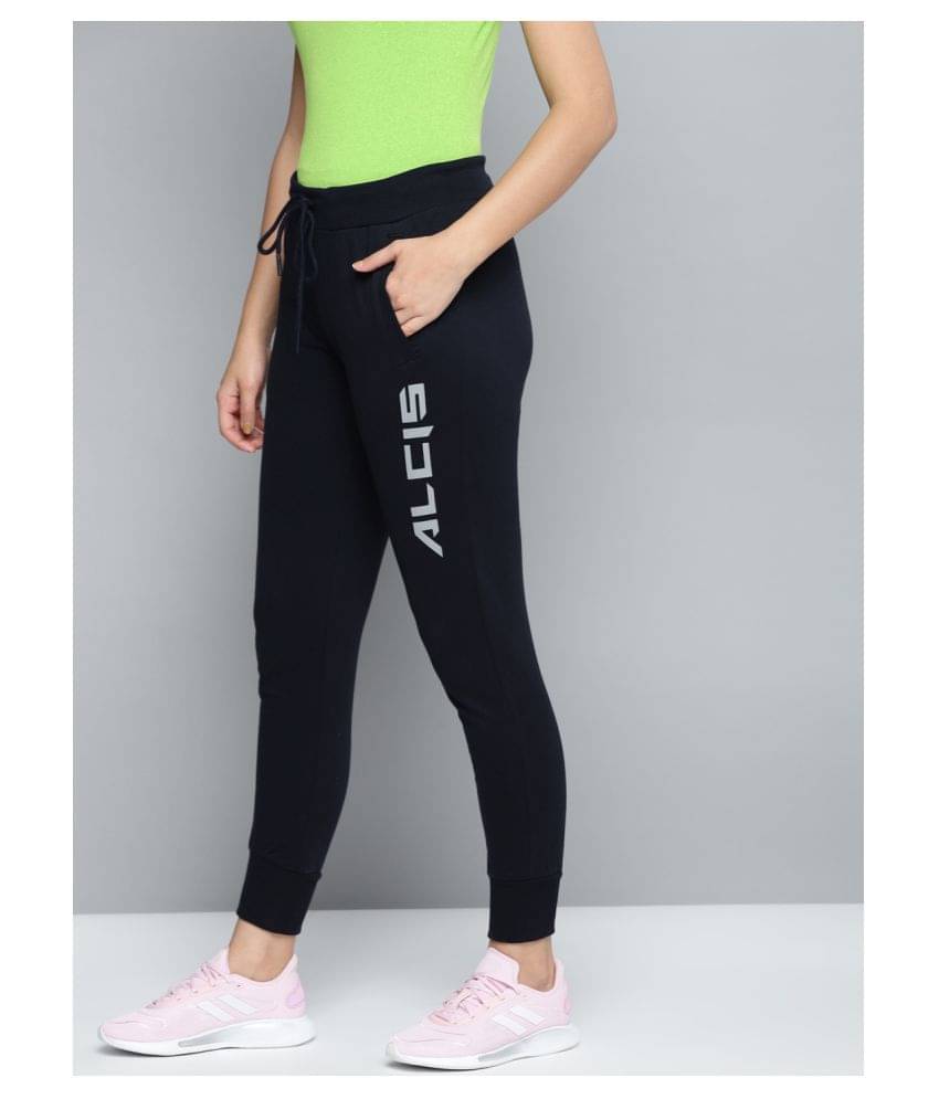     			Alcis Navy Cotton Trackpants - Single