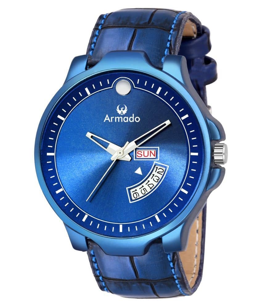 Armado 5005-blue day&date Leather Analog Men's Watch