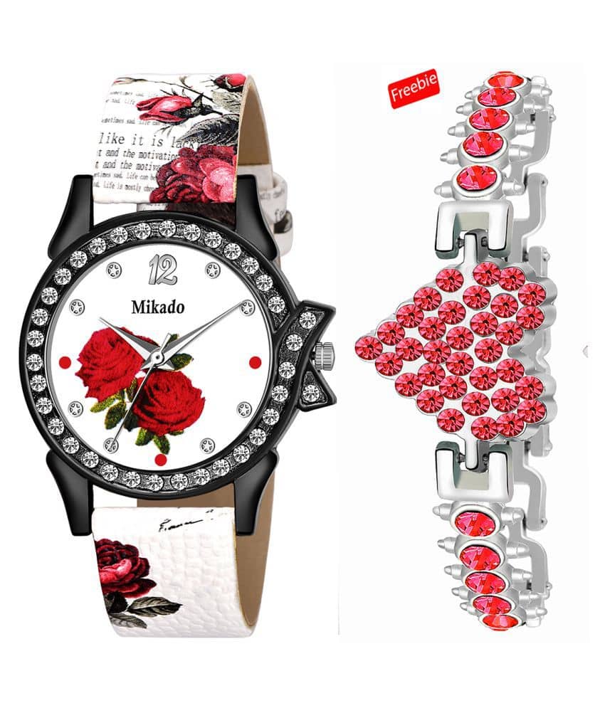 Mikado PU Round Womens Watch