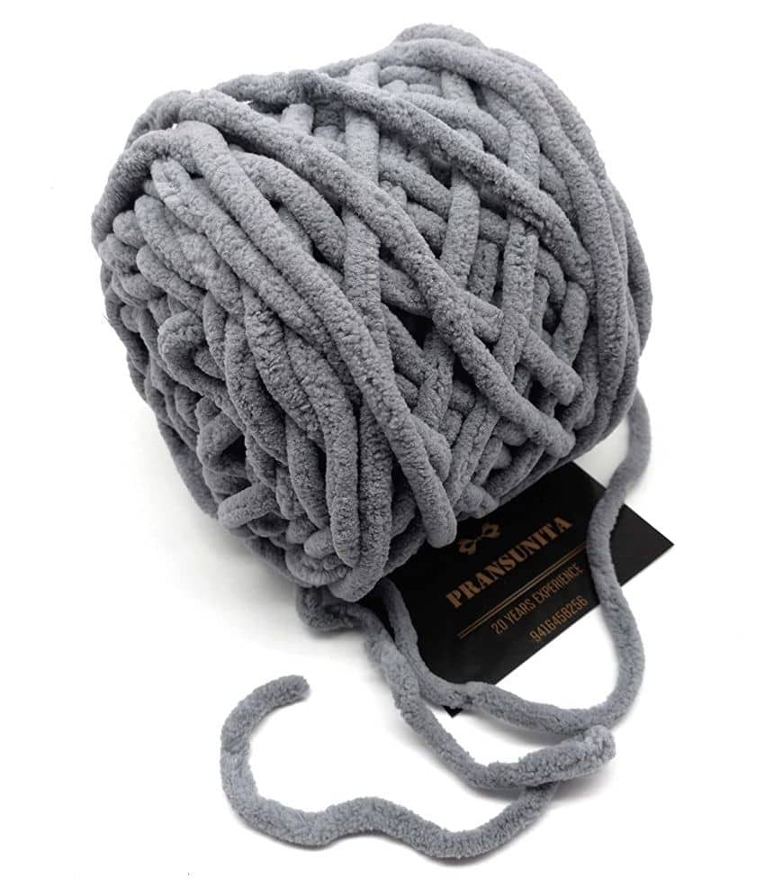 PRANSUNITA Super Thick Fluffy Jumbo Polyester Baby Blanket Chenille Yarn for Knitting, Crochet & Home Decor Projects, Afghans, throw pillows, cushions & blankets. -100 GMS – 6mm thickness - Stationery | Buy online on ZillyBuy