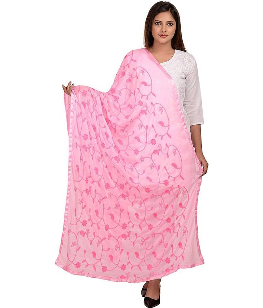 Raj Pink Chiffon Dupatta - Single - Dupattas & Shawls | Buy online on ZillyBuy