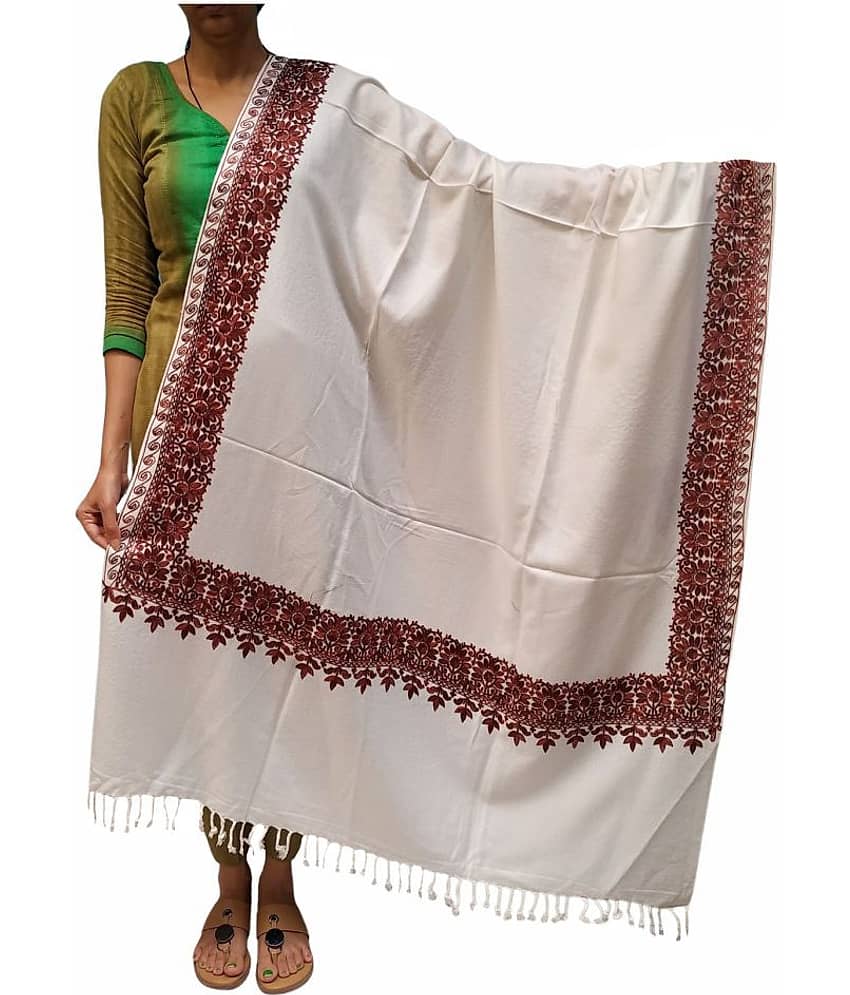 Soul Essence White Kashmiri Shawl - Single - Dupattas & Shawls | Buy online on ZillyBuy