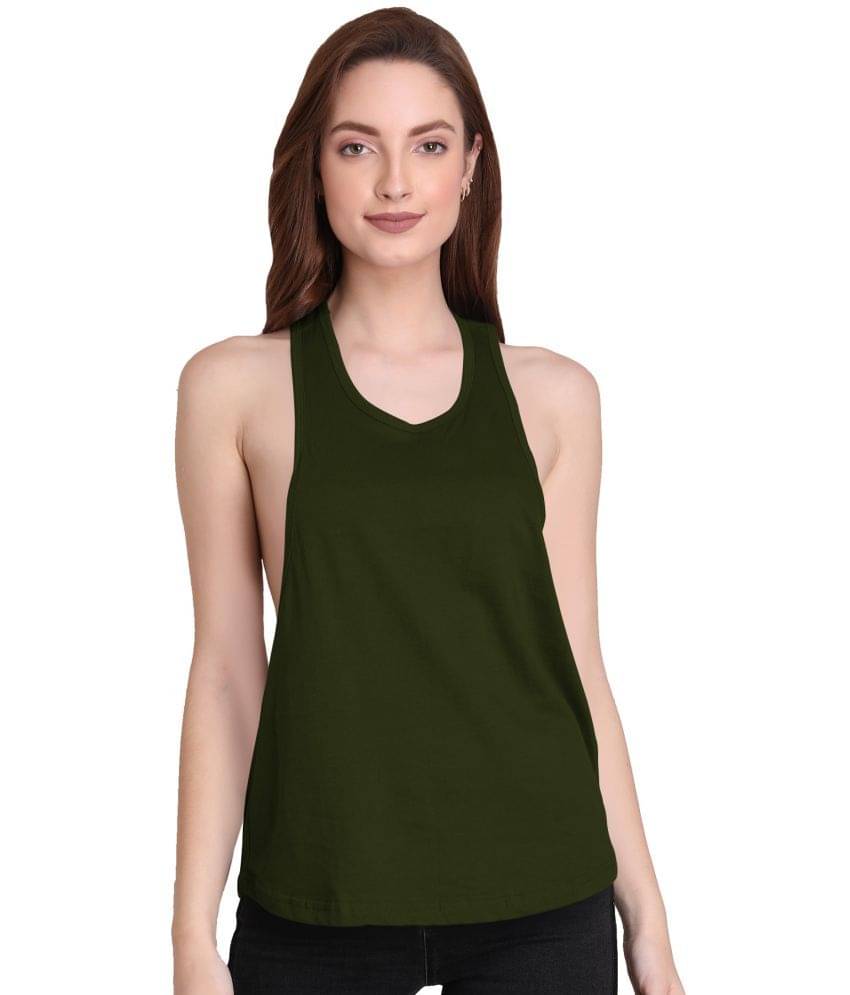 THE BLAZZE Cotton Tanks - Green Single THE BLAZZE Cotton Tanks - Green Single