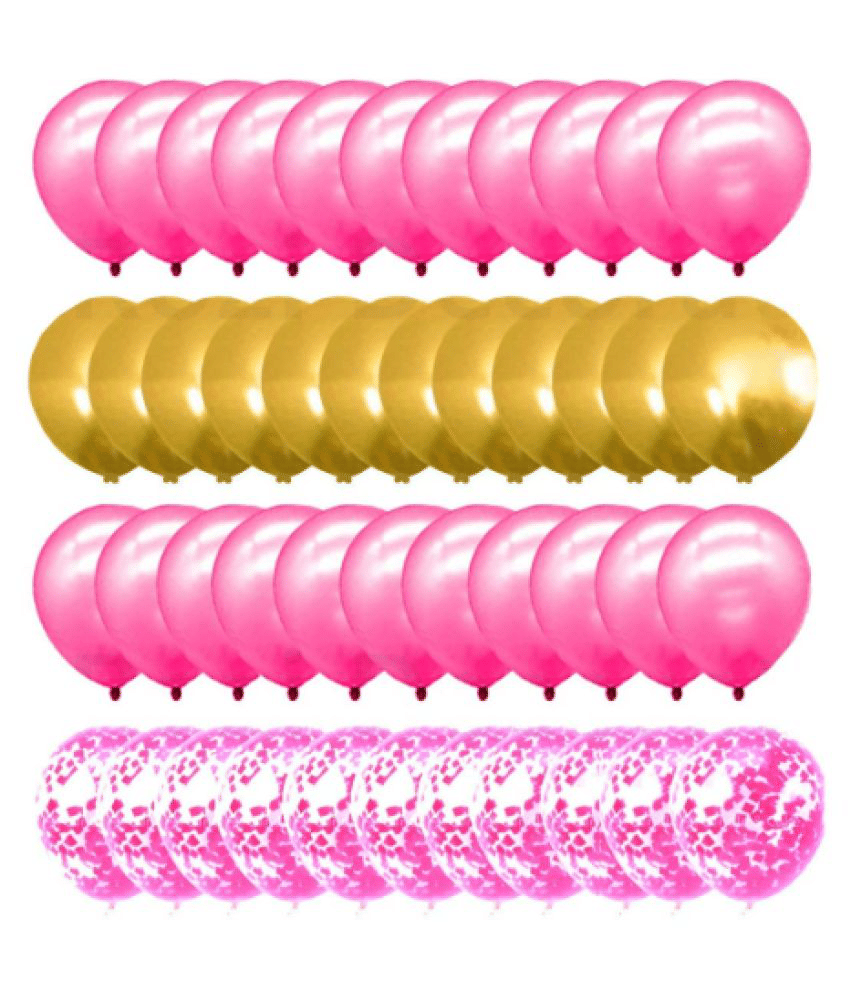     			Blooms Mall  Pink Metallic Balloon Set