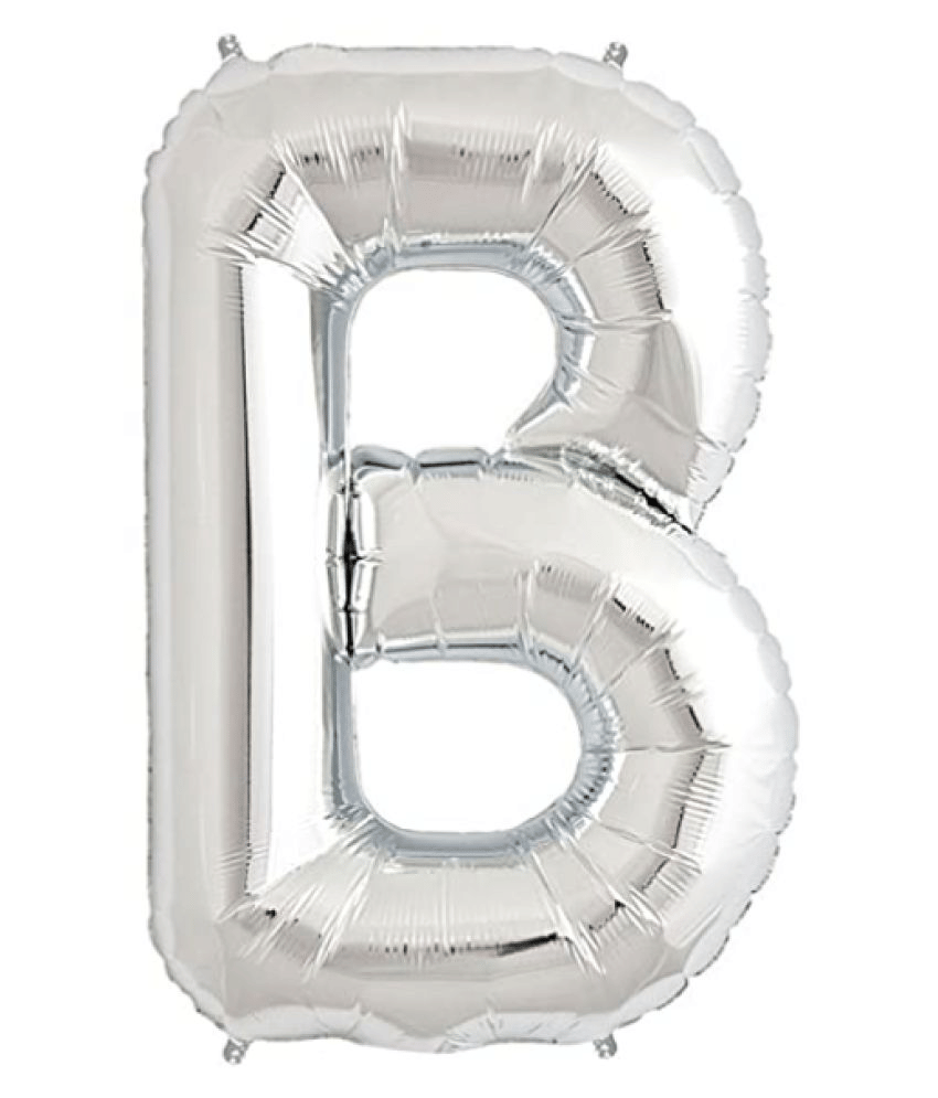     			Blooms Unique Alphabet Foil Balloon -B (Silver)