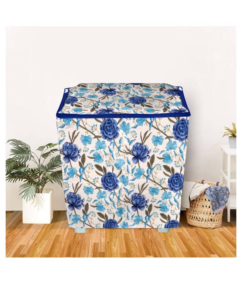 E-Retailer Single Polyester Blue Washing Machine Cover for Universal Semi-Automatic E-Retailer Single Polyester Blue Washing Machine Cover for Universal Semi-Automatic